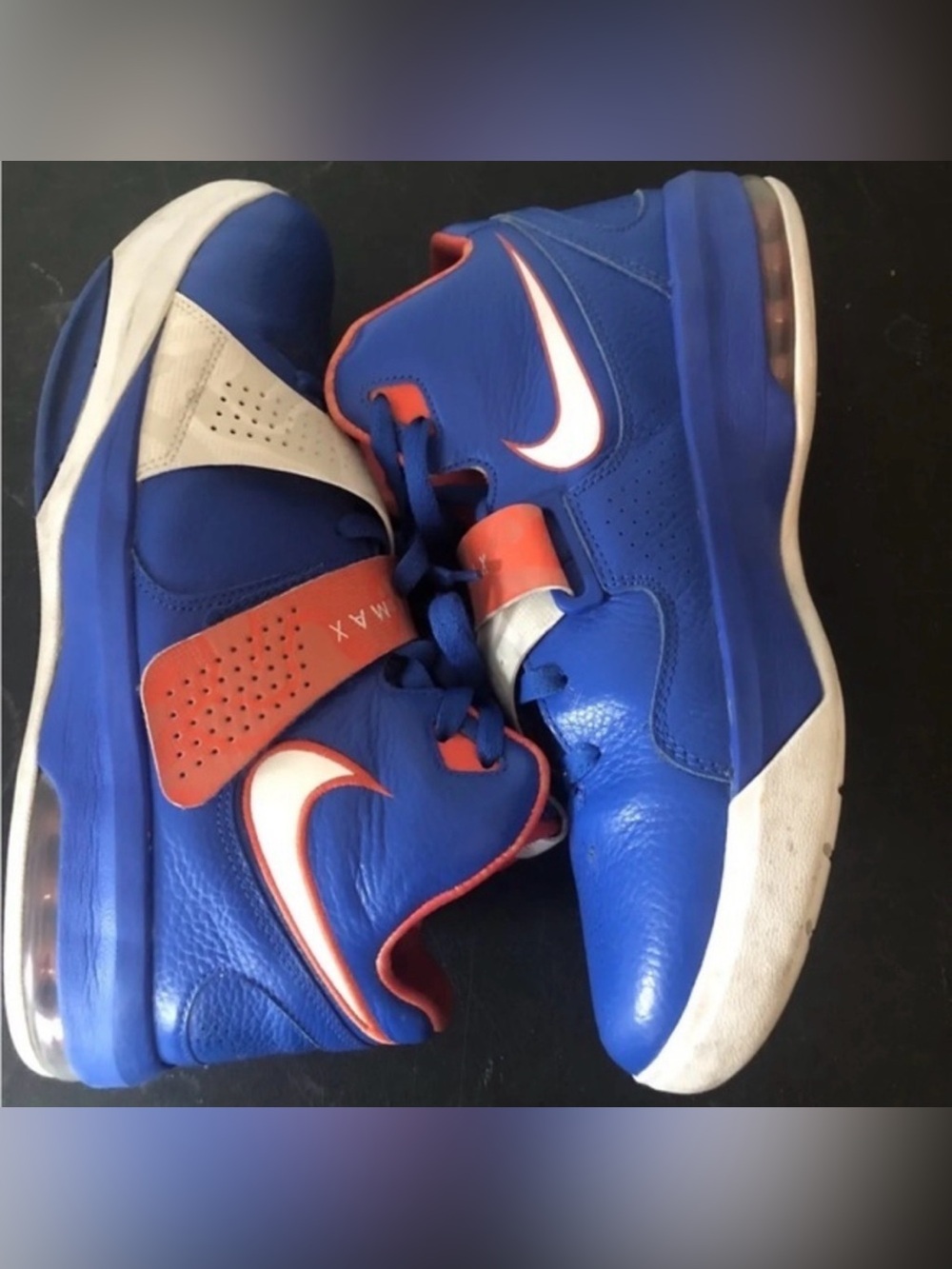 NIKE AIR MAX SWEEP THRU PE 2011 AMARE STOUDEMIRE Blue Orange Sz 10.5 487432-418